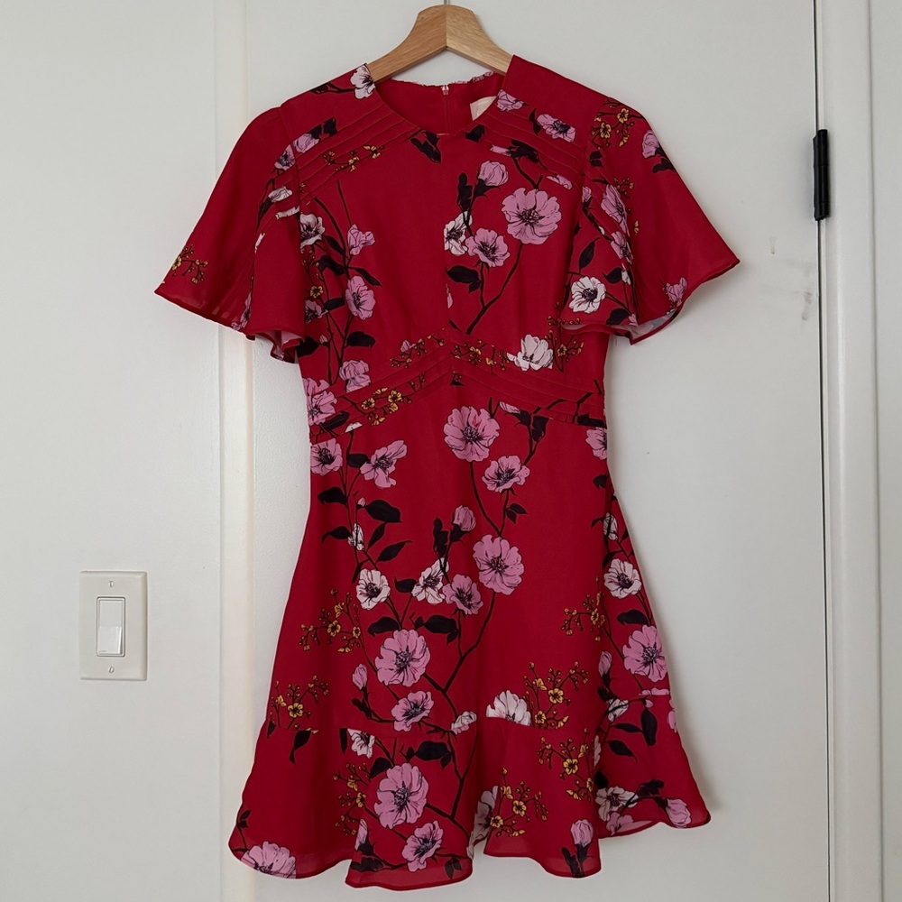 KEEPSAKE the Label Red Floral Mini Dress